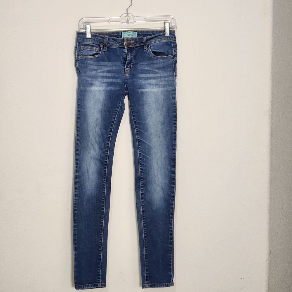 Wax Jean Skinny Jeans Womens Size 5 Blue Stretch Mid Rise Denim Jeggings